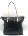 Michael Kors Black Snake Embossed Leather Shoulder Bag