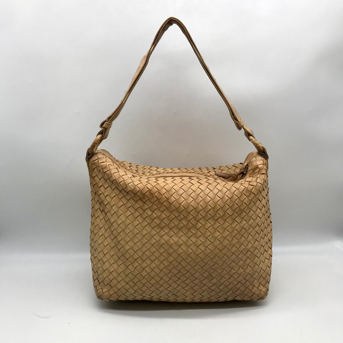 Bottega Veneta Pinecone Woven Leather Hop Hobo Bag