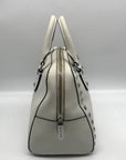 Michael Kors White Saffiano Leather Studded Satchel
