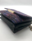 Kate Spade Emerson Place Lenia Purple Tweed Convertible Crossbody