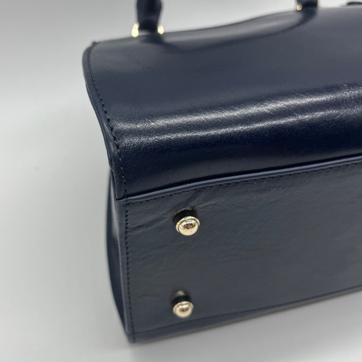 Brahmin Blue Leather Shoulder Bag