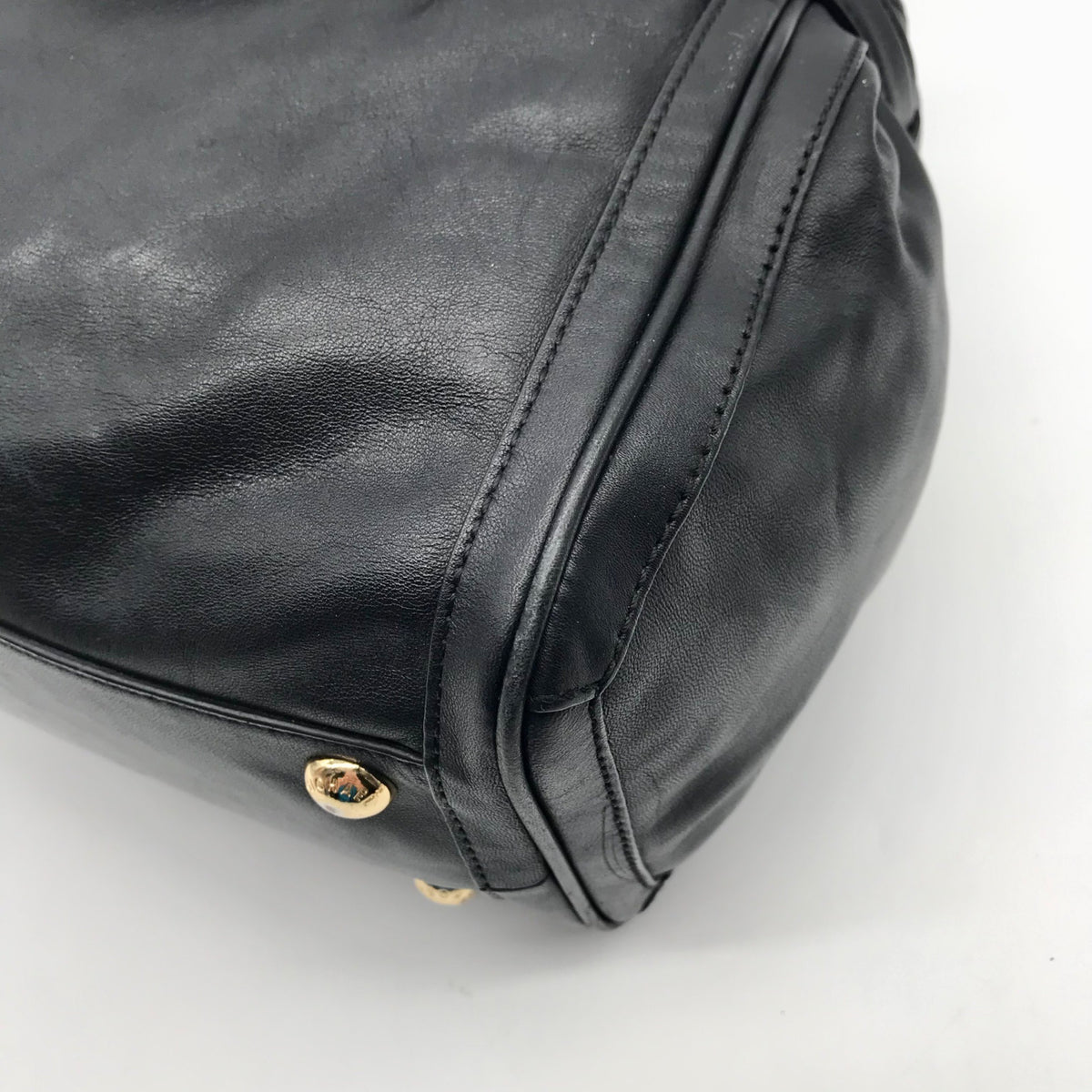 Michael Kors Black Leather Belted Hudson Convertible Shoulder Bag