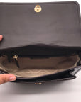 Michael Kors Chocolate Suede & Leather Claire Shoulder Bag