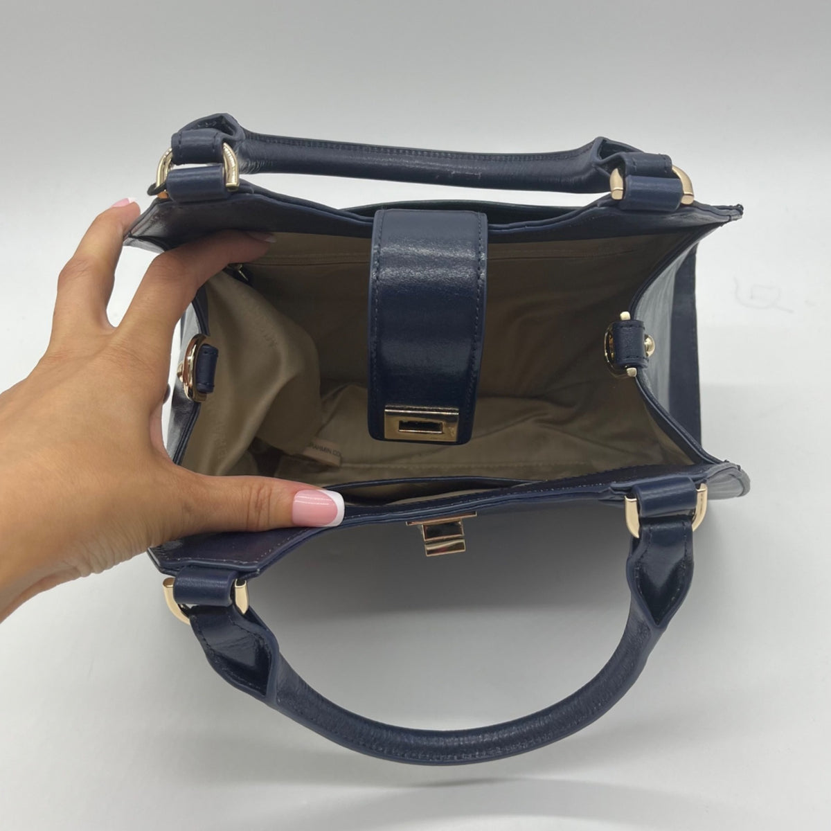 Brahmin Blue Leather Shoulder Bag