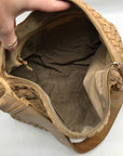Bottega Veneta Pinecone Woven Leather Hop Hobo Bag