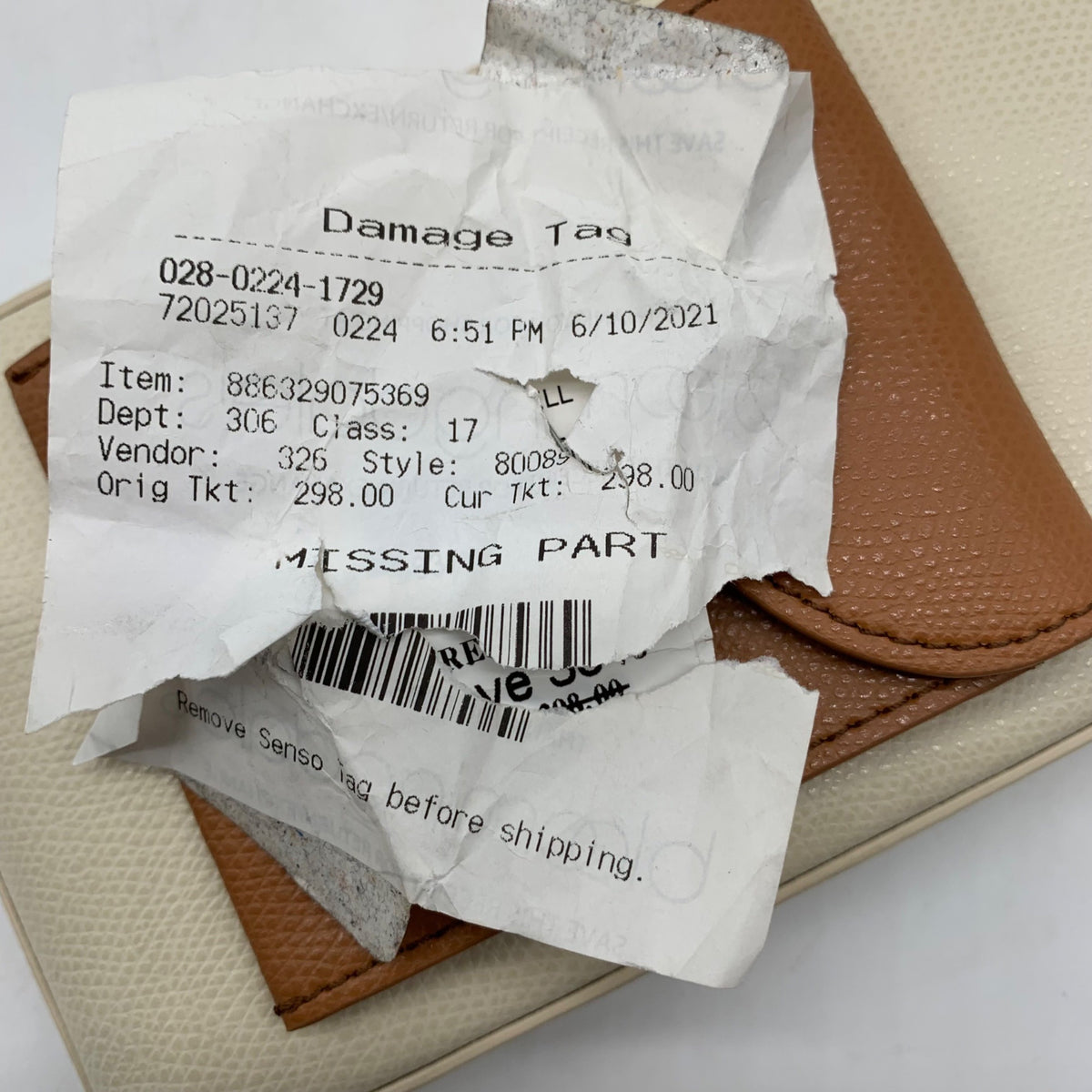 Cafuné Camber Cream and Camel Italian Leather Sling