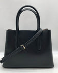 Kate Spade Black Pebbled Leather Small Eva Top Zip Satchel Bag