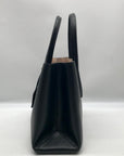 Kate Spade Black Pebbled Leather Small Eva Top Zip Satchel Bag