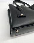 Kate Spade Black Pebbled Leather Small Eva Top Zip Satchel Bag