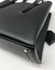 Kate Spade Black Pebbled Leather Small Eva Top Zip Satchel Bag