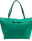 Kate Spade New York Teal Camellia Street Sophie PVC Zipper Tote Bag