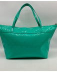 Kate Spade New York Teal Camellia Street Sophie PVC Zipper Tote Bag