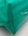 Kate Spade New York Teal Camellia Street Sophie PVC Zipper Tote Bag