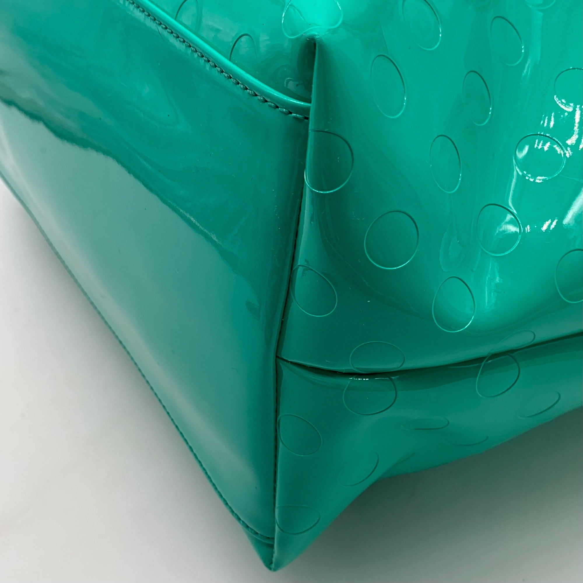 Kate Spade New York Teal Camellia Street Sophie PVC Zipper Tote Bag