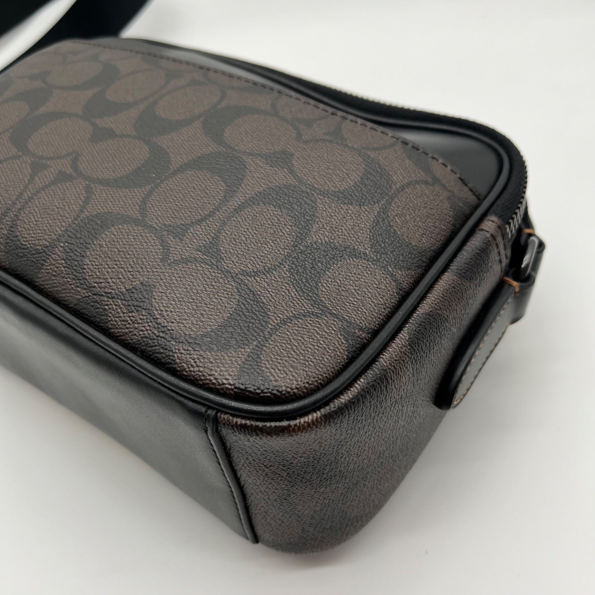 Coach Brown Signature Coated Canvas Graham Crossbody Bag C9965