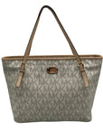 Michael Kors Vanilla Monogram Canvas Jet Set Travel Tote Bag