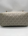 Michael Kors Vanilla Monogram Canvas Jet Set Travel Tote Bag