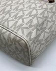 Michael Kors Vanilla Monogram Canvas Jet Set Travel Tote Bag