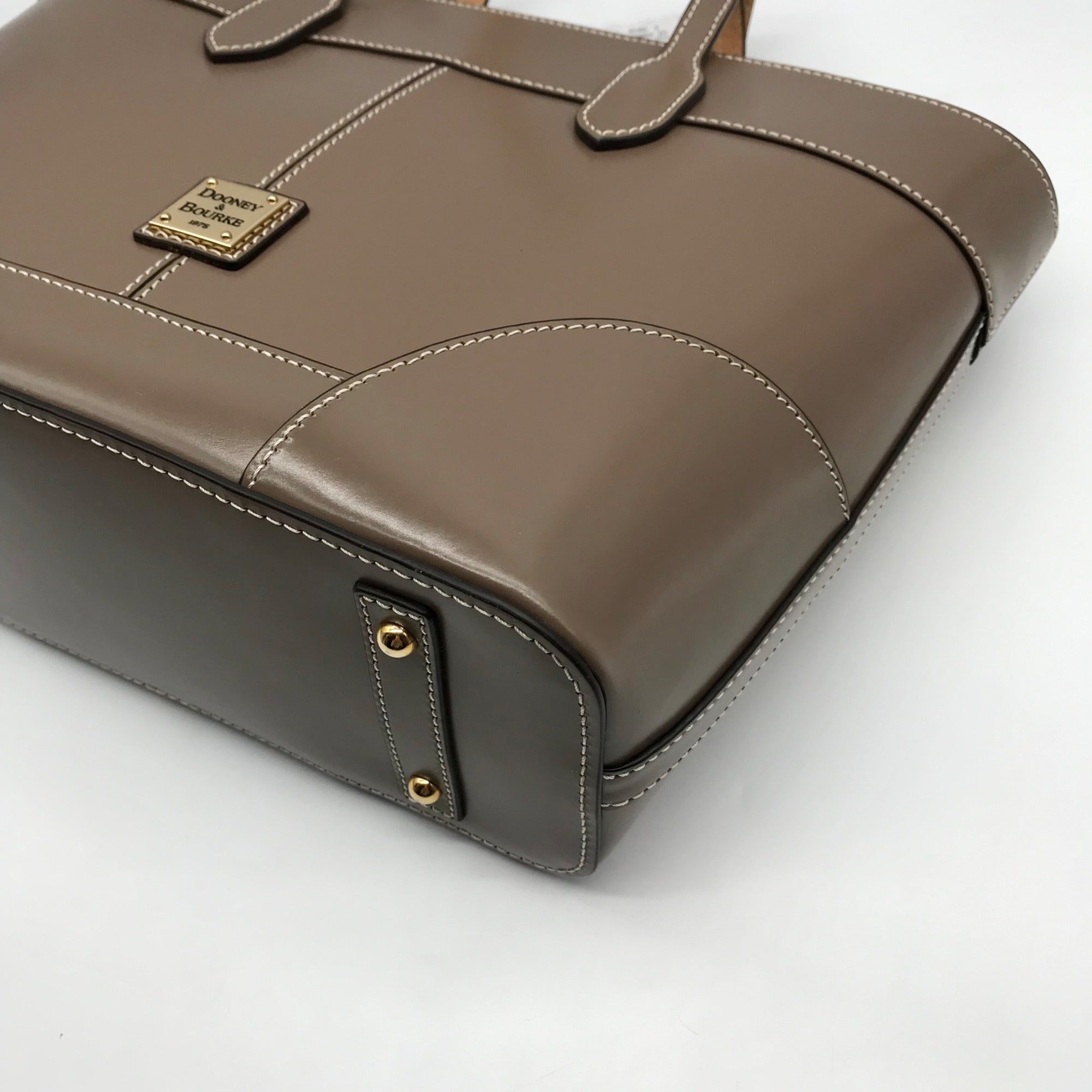 Dooney &amp; Bourke Taupe Leather Selleria Tote Bag