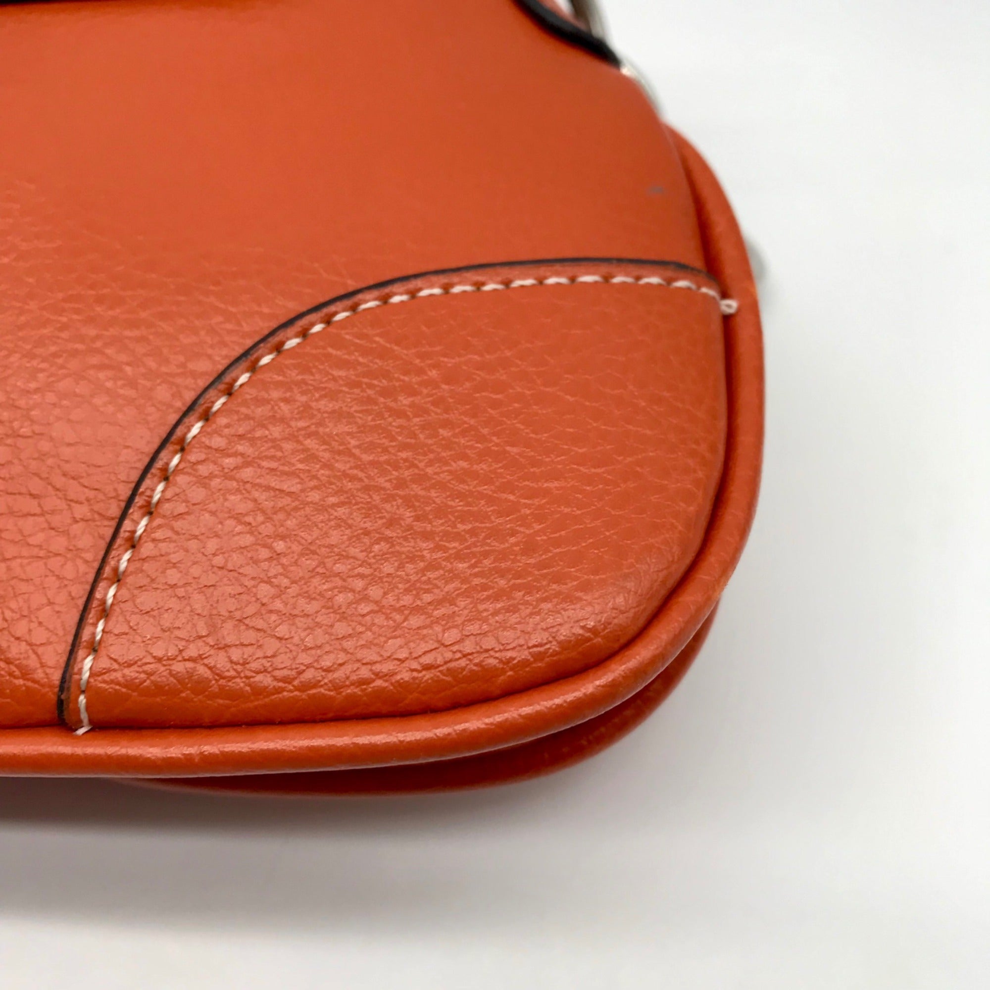 Unbranded Orange Faux Leather Shoulder Bag