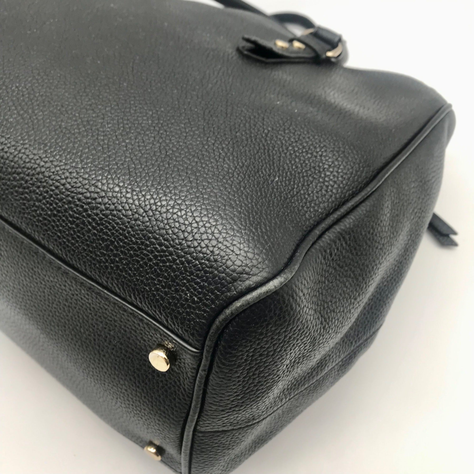 Kate Spade Black Pebbled Leather Leighann Mulberry Street Convertible Satchel