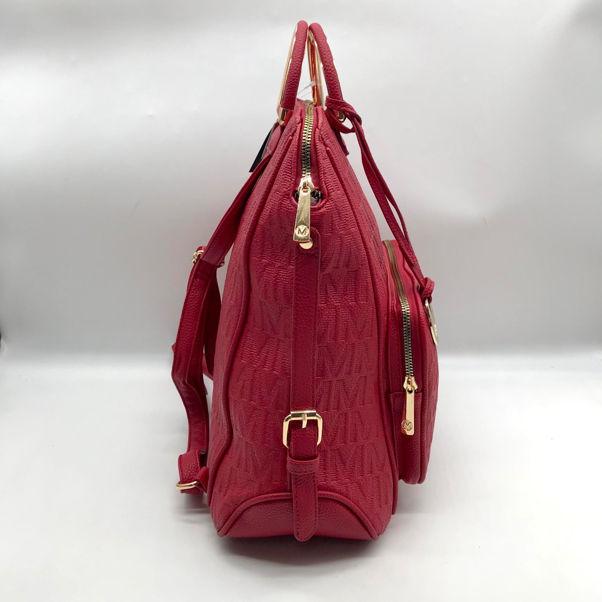 MKF Red Signature Backpack Bag