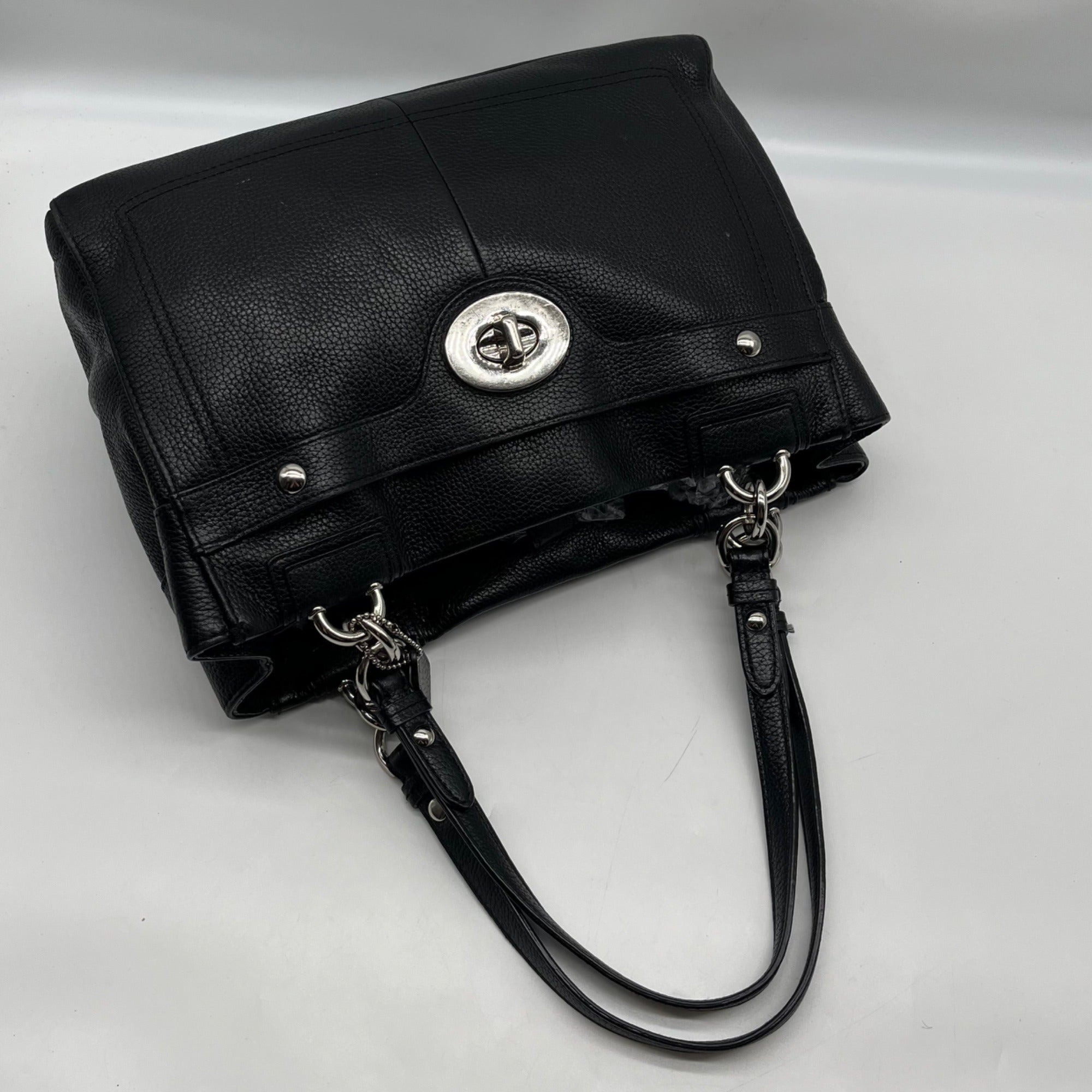 Coach Black Pebbled Leather Penelope Satchel Bag F16531