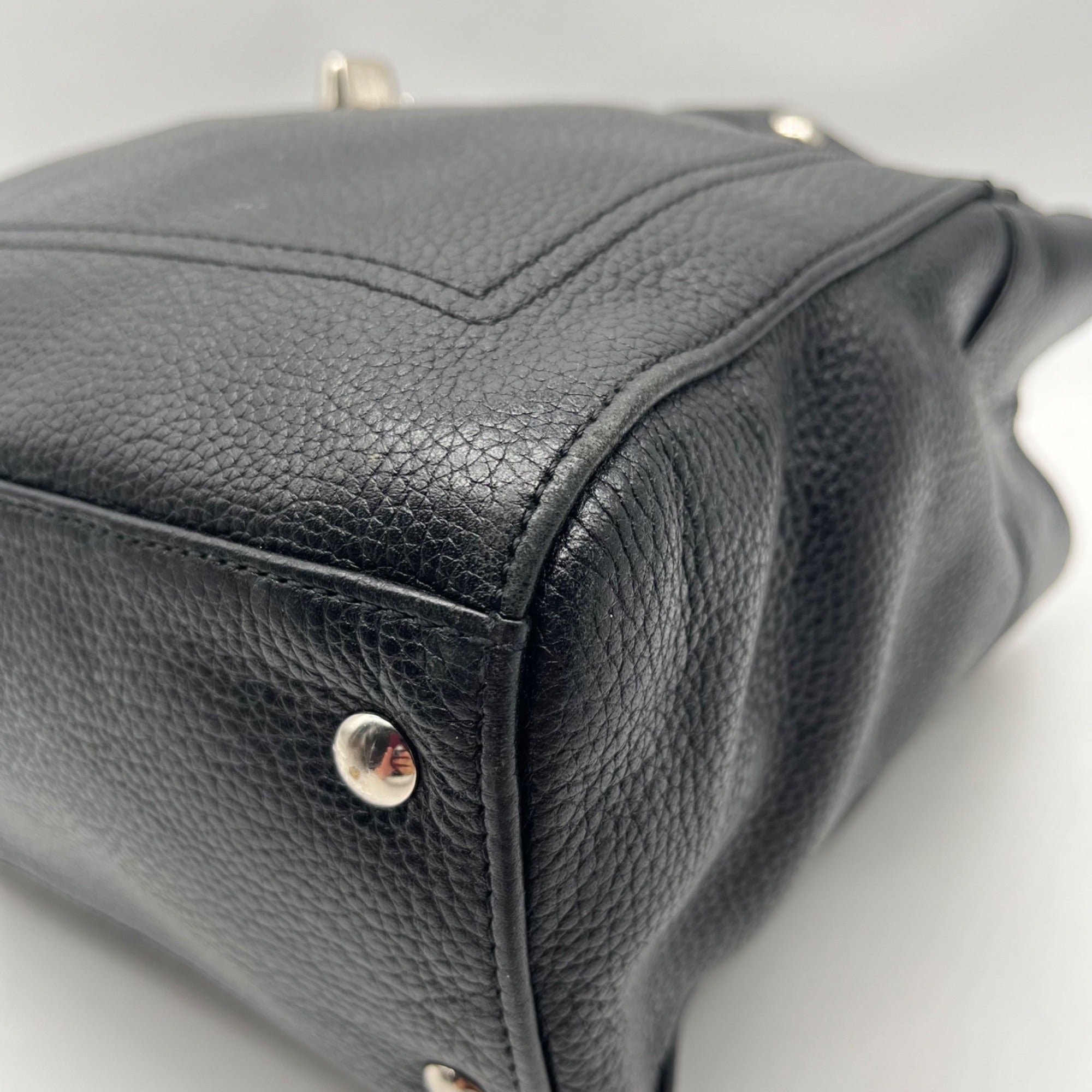 Coach Black Pebbled Leather Penelope Satchel Bag F16531