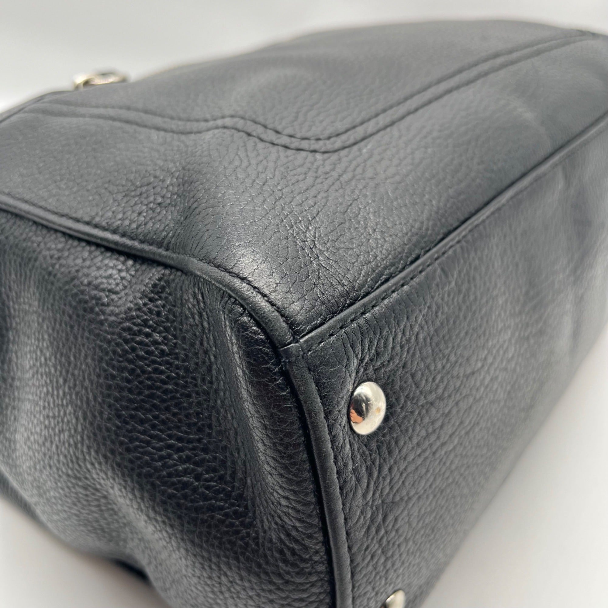 Coach Black Pebbled Leather Penelope Satchel Bag F16531