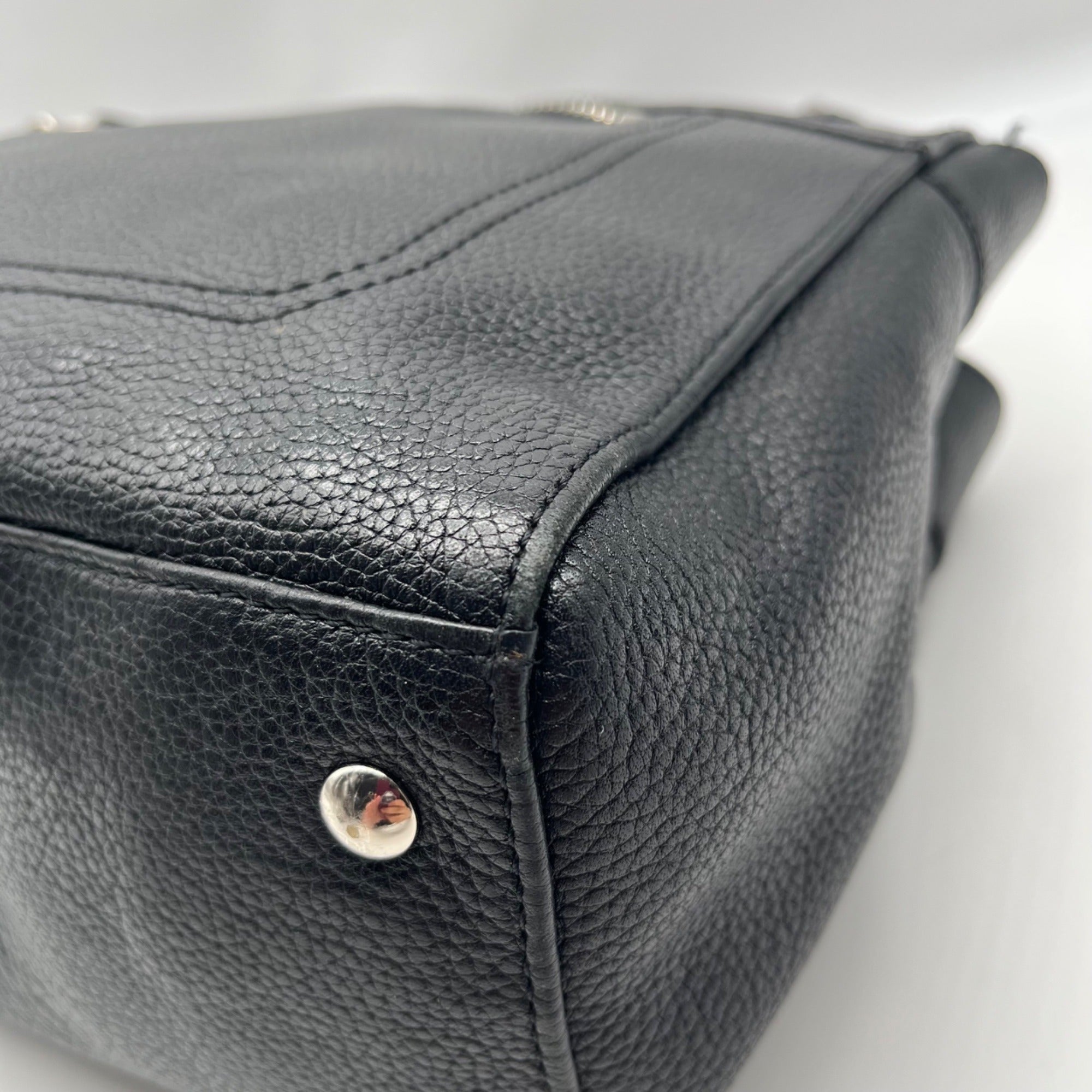 Coach Black Pebbled Leather Penelope Satchel Bag F16531