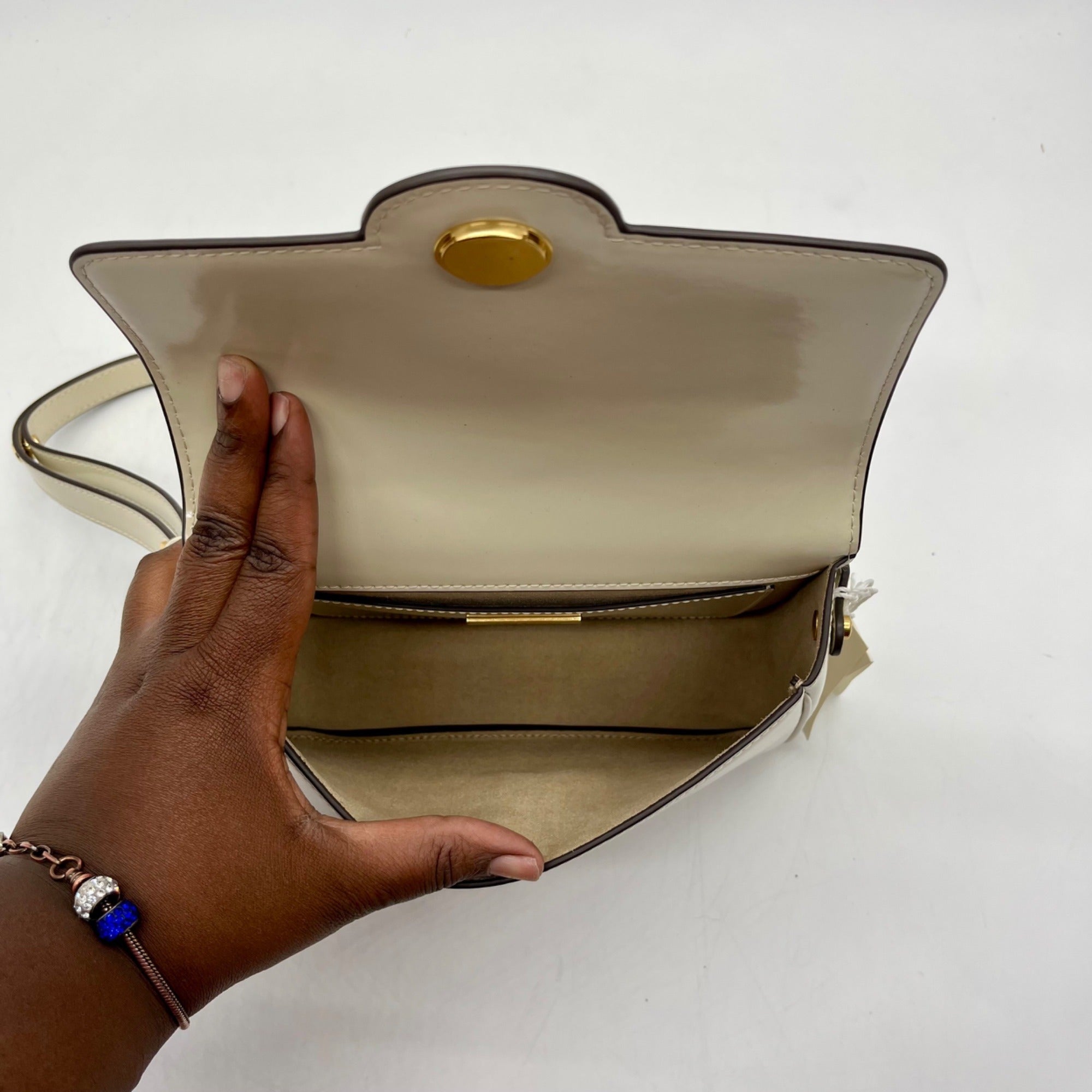 Tory Burch White Leather Crossbody Bag