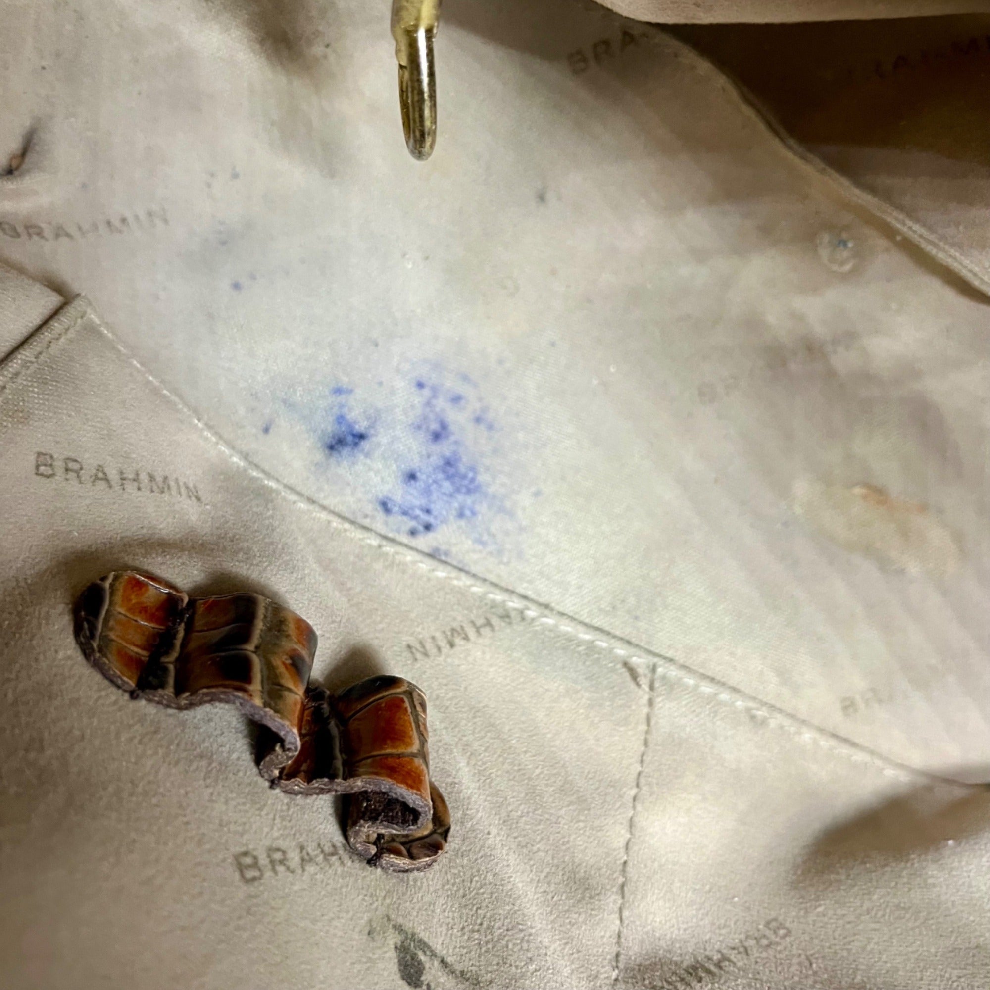 Brahimin Croc-Embossed Leather Shoulder Bag