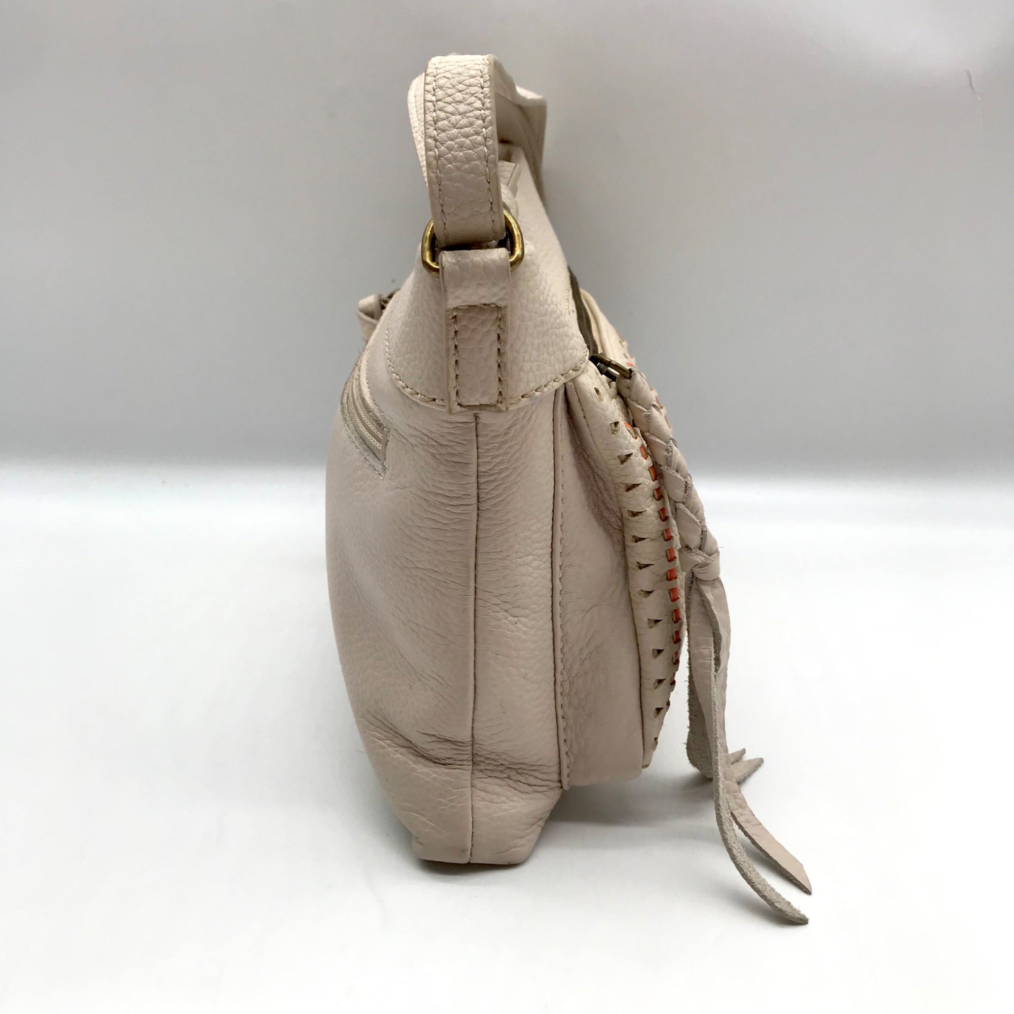 The Sak Off-White Pebbled Leather Sanibel Crossbody Bag
