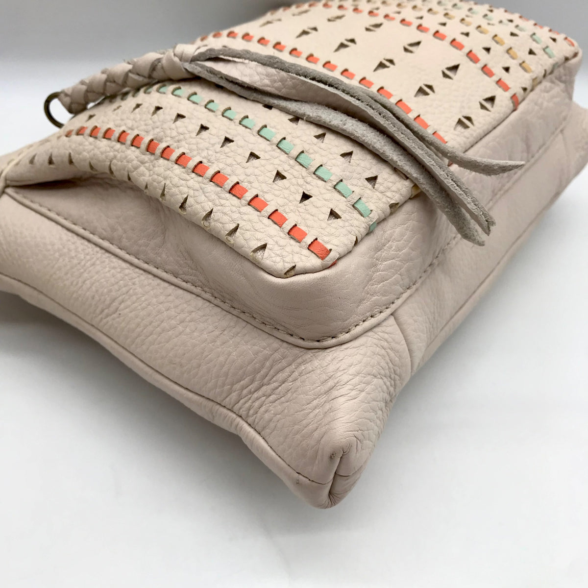 The Sak Off-White Pebbled Leather Sanibel Crossbody Bag