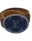 Upcycled Artisan-made  Louis Vuitton Genuine Leather Belt