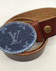 Upcycled Artisan-made  Louis Vuitton Genuine Leather Belt