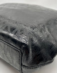 Michael Kors Black Monogram Patent Leather Jet Set Tote Bag