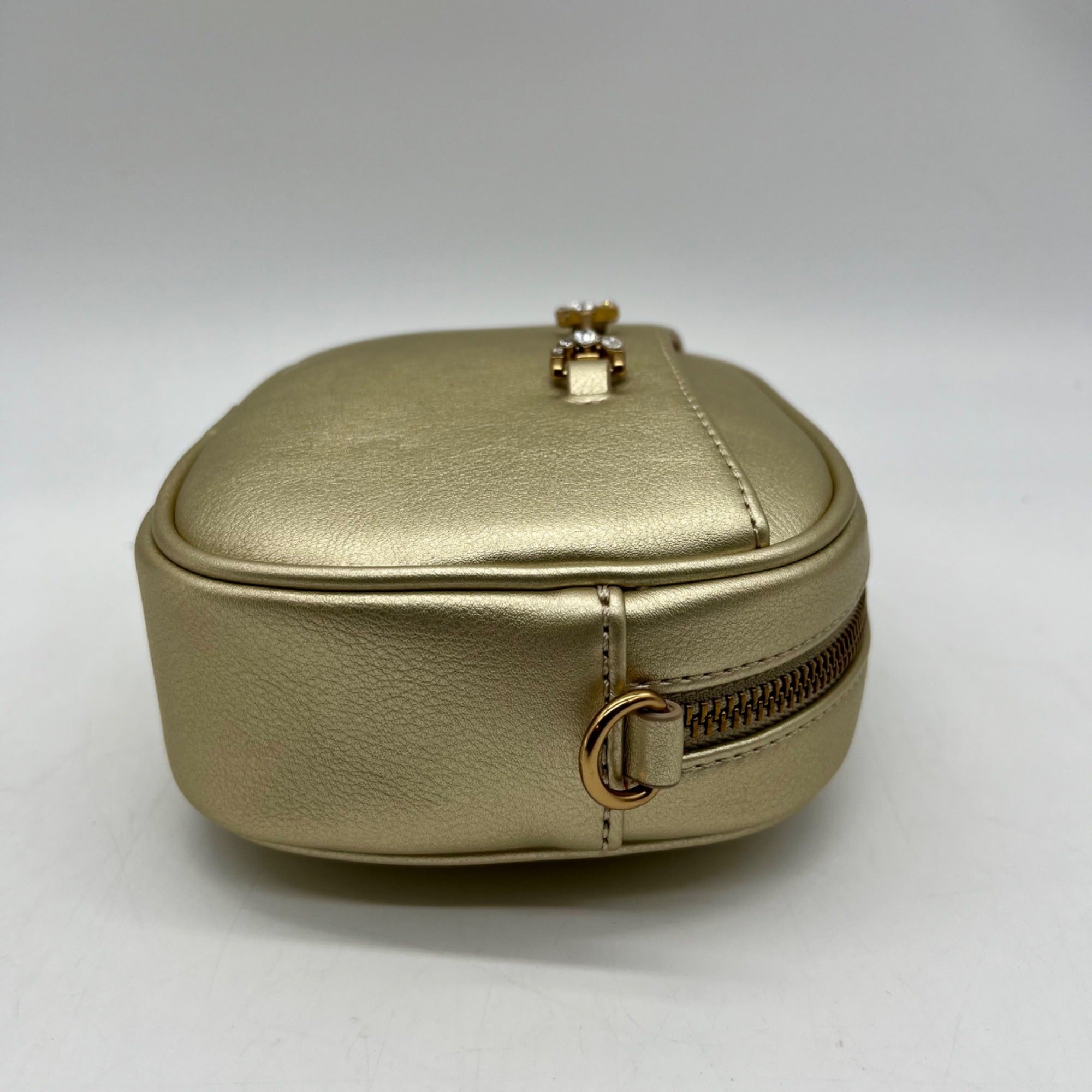 Sam Edelman Gold Faux Leather Tote Bag