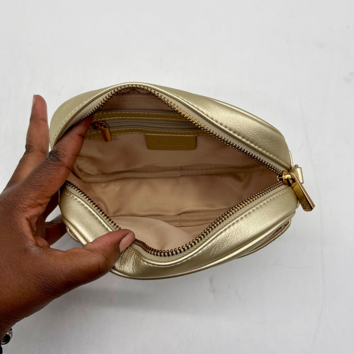 Sam Edelman Gold Faux Leather Tote Bag
