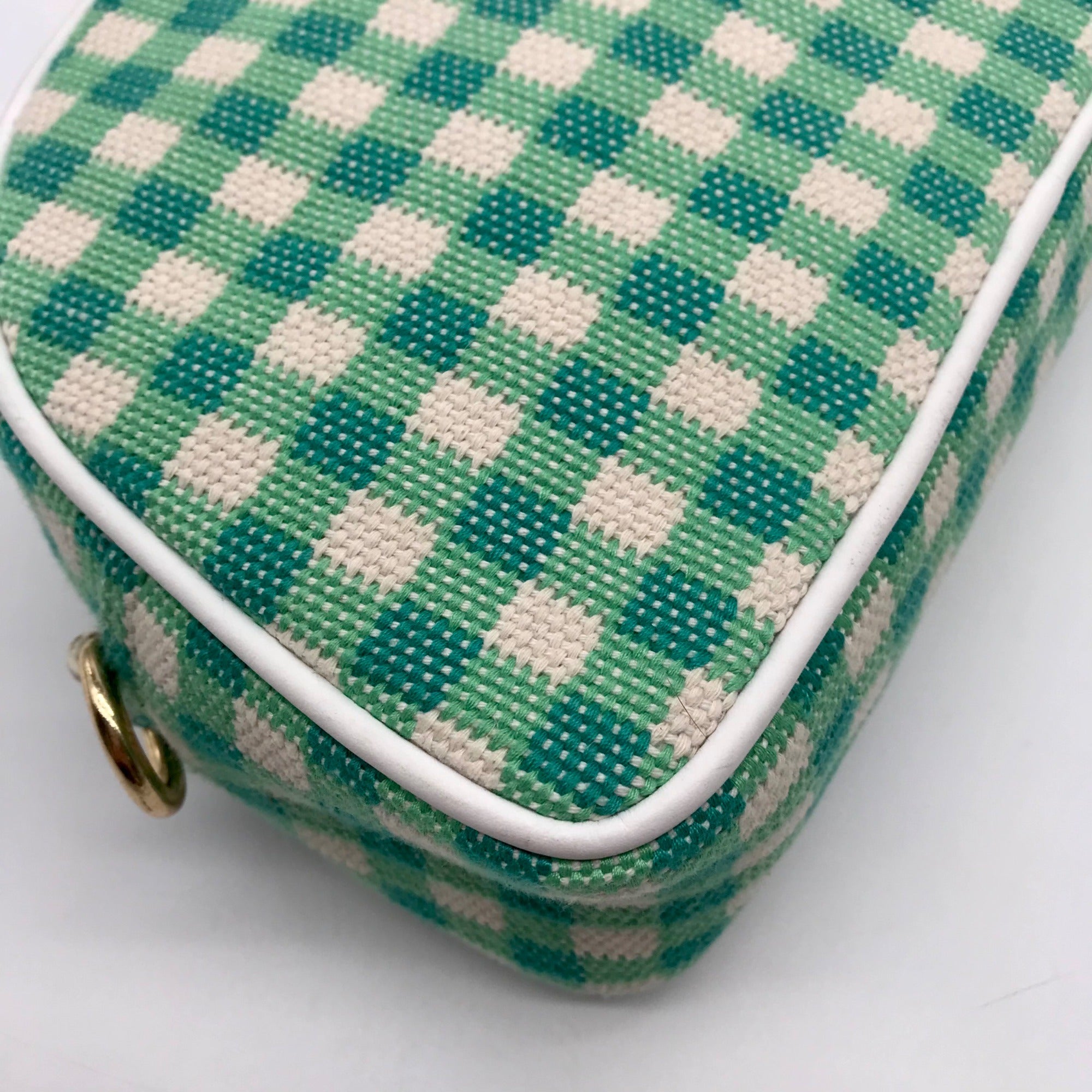 WKND WYFR Green Gingham Fabric August Crossbody Bag