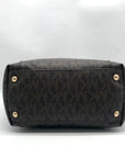 Michael Kors Brown Signature Coated Canvas Jet Set East West Tote Bag