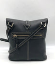 Dooney & Bourke Black Pebbled Grain Leather Toggle Crossbody Bag