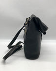 Dooney & Bourke Black Pebbled Grain Leather Toggle Crossbody Bag