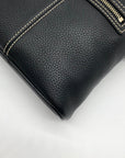 Dooney & Bourke Black Pebbled Grain Leather Toggle Crossbody Bag