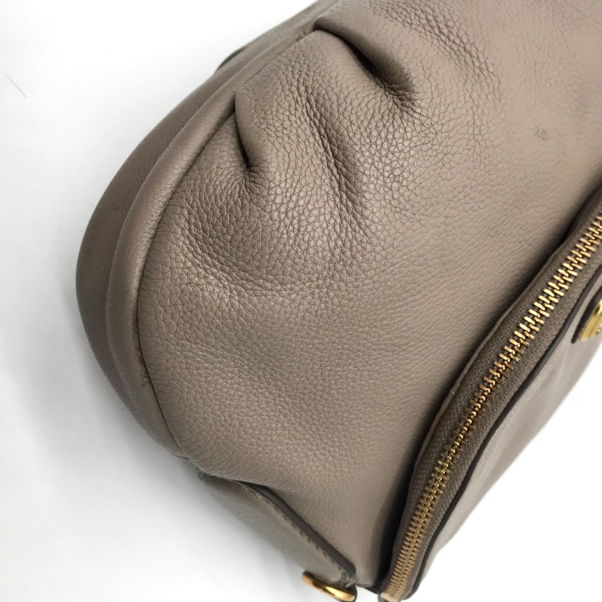 Marc Jacobs Gray Leather Classic Q Natasha Crossbody Bag