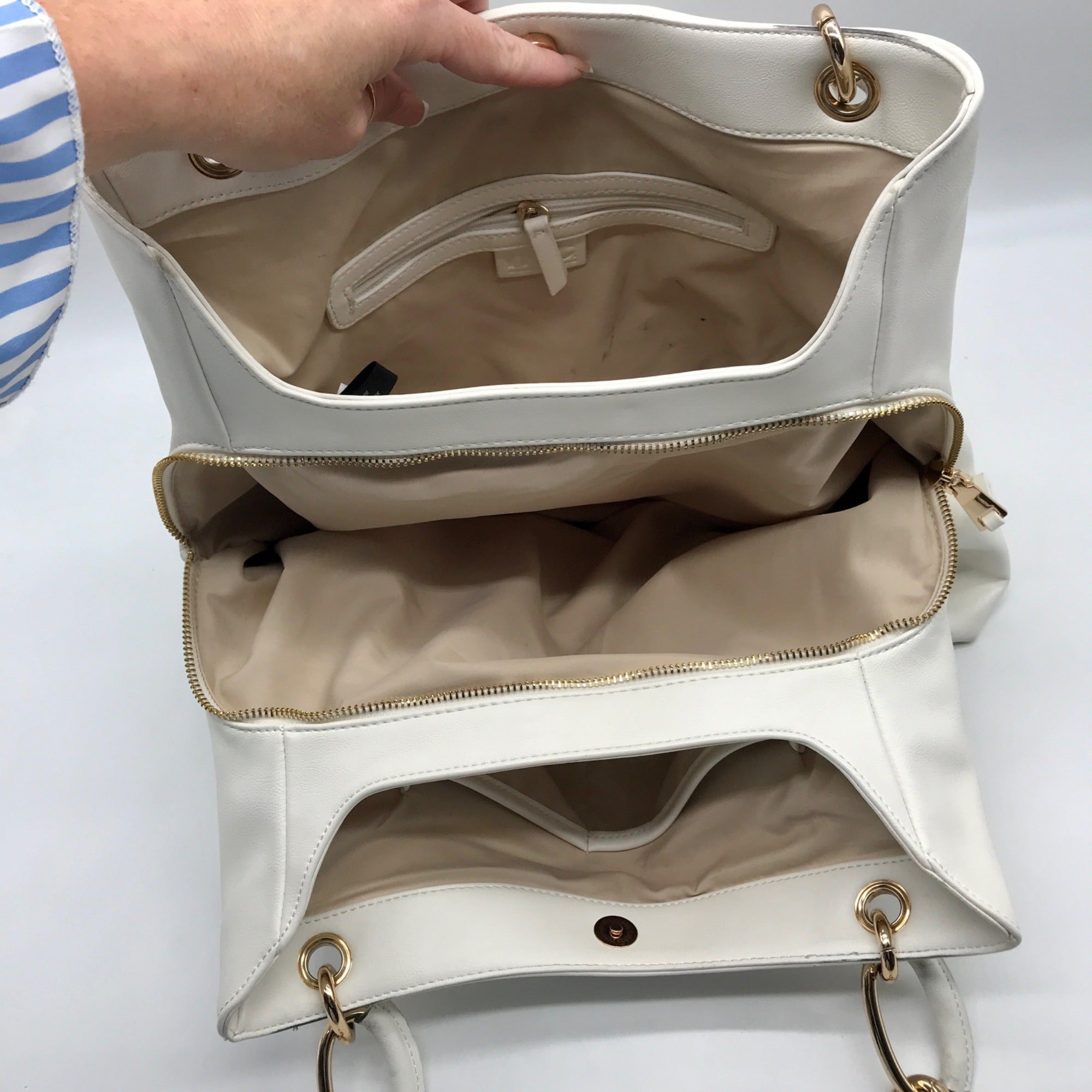 I.N.C. International Concepts Vanilla Trippii Chain Tote Bag