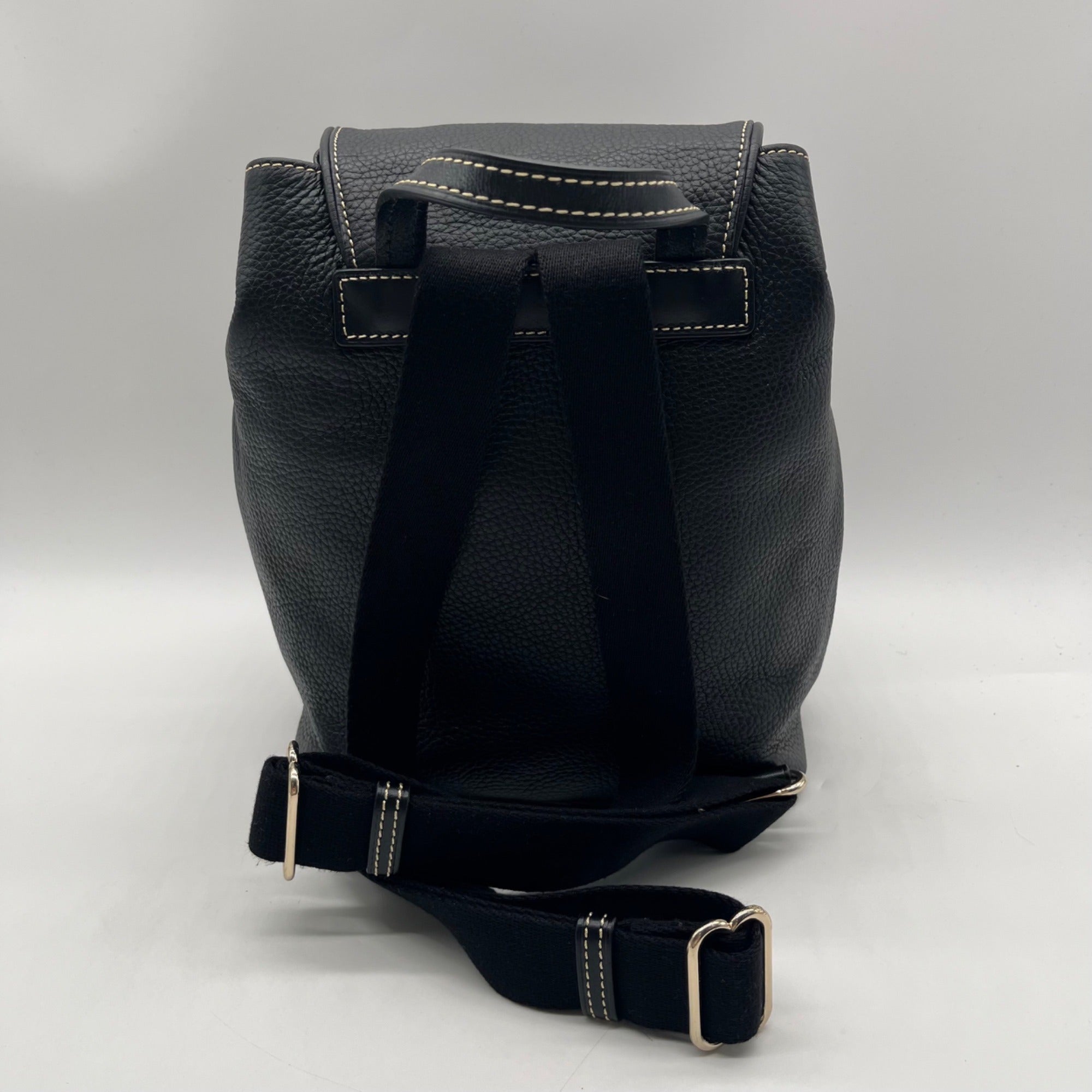 Dooney &amp; Bourke Black Pebbled Leather Murphy Backpack