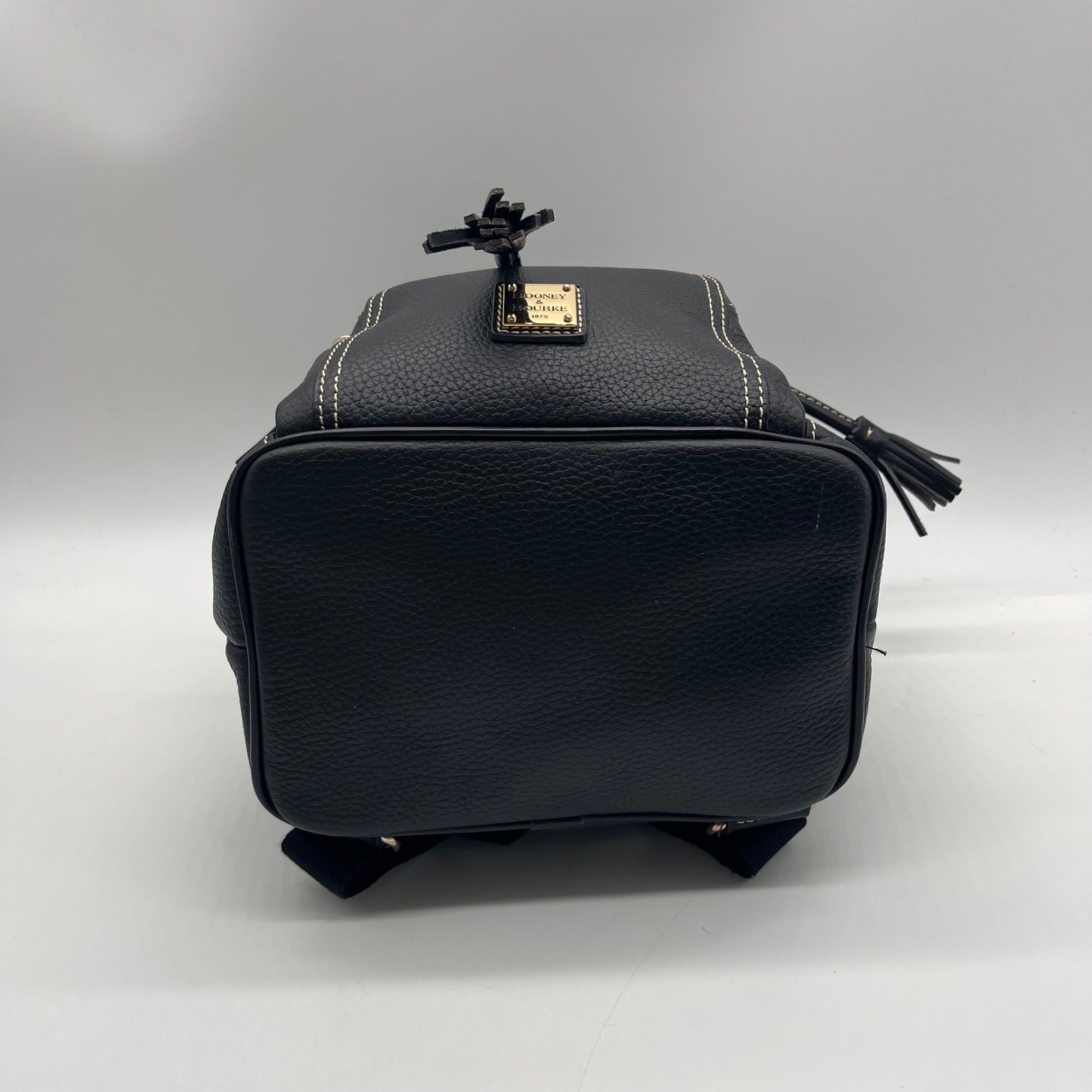 Dooney &amp; Bourke Black Pebbled Leather Murphy Backpack