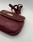 Michael Kors Burgundy Bedford Pebbled Leather Crossbody