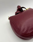 Michael Kors Burgundy Bedford Pebbled Leather Crossbody